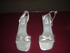 Closeup of White Wedding Shoes - $15